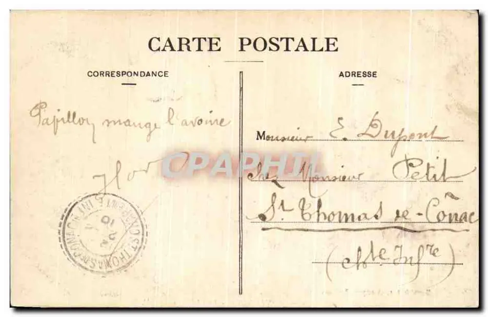 Montendre — O Castelo — Marcel Delboy, fototipia, Bordeaux - Verso