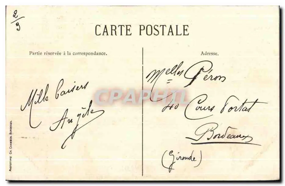 Zamek Roquefeuilade — Mazères — wydawca Cl. Chambron, Bordeaux - Rewers