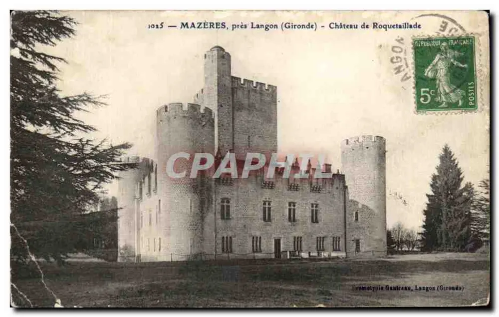 Mazères, près Langon (Gironde) — Château de Roquetaillade — éditeur Bromotype Gautreau, Langon (Gironde) - Vorderseite
