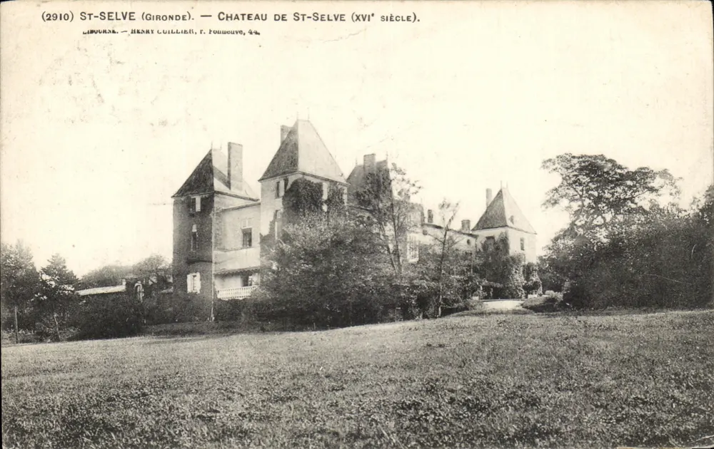 St-Selve (Gironde) — Castelo de St-Selve (século XVI) — Henry Cuillier, F. Foucheuve, 44 - Frente
