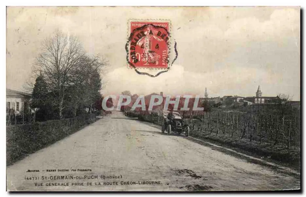 St-Germain-du-Puch (Gironde) — allgemeine Ansicht vom Weg Créon-Libourne — Henri Guillain rue Frodouye - Vorderseite