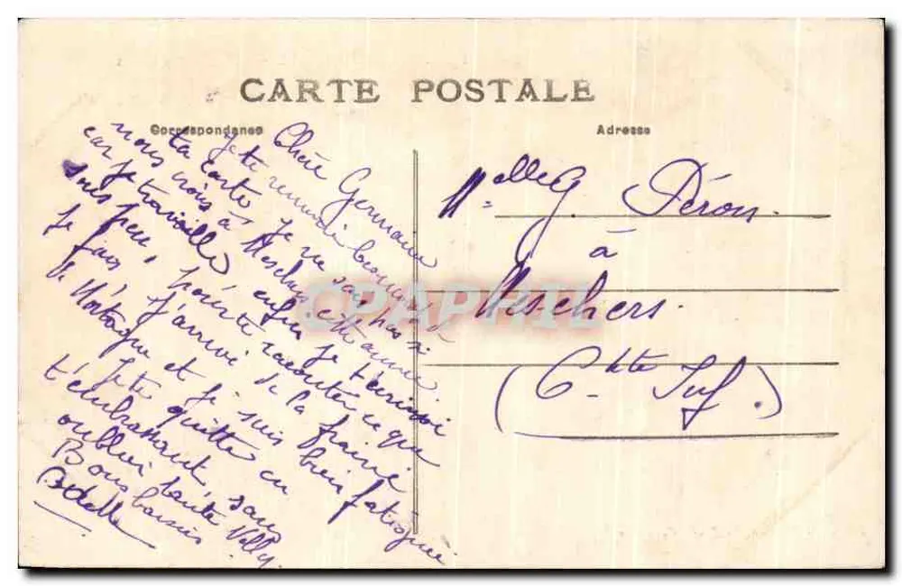 SAINT-FORT-sur-GIRONDE — Château des Sallles — Ausgabe J. Moxsion, Friseur - Schreibwaren - Rückseite