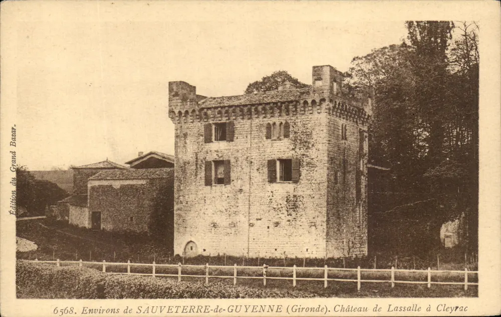 Schloss Lassalle in Cleyrac — Umgebung von Sauveterre-de-Guyenne (Gironde) — Ausgabe des Grand Bazar, Nr. 6568 - Vorderseite