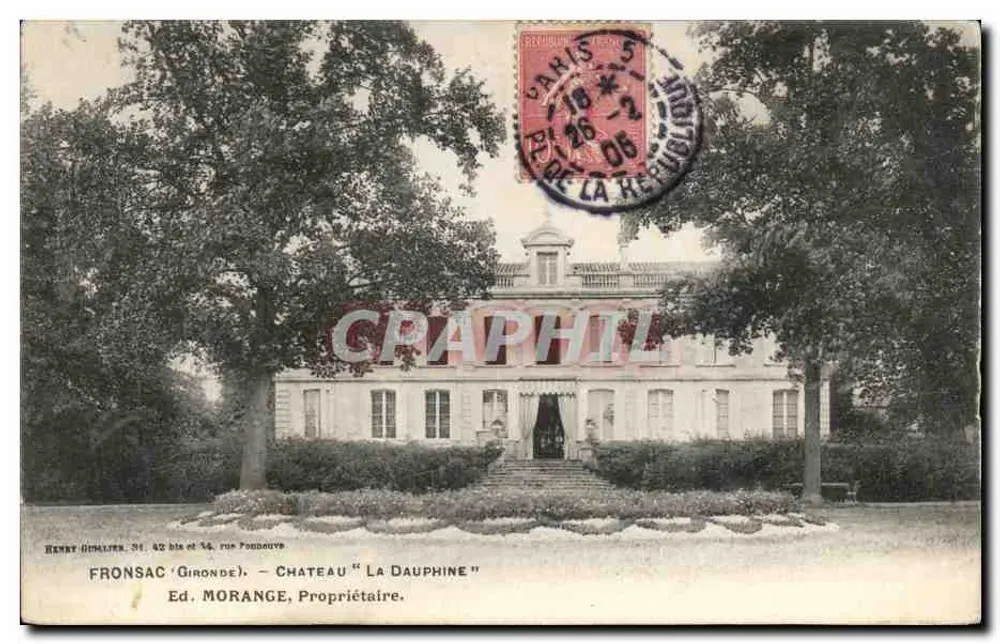 Fronsac (Gironde) — Schloss "La Dauphine" — Verlag Morange - Vorderseite