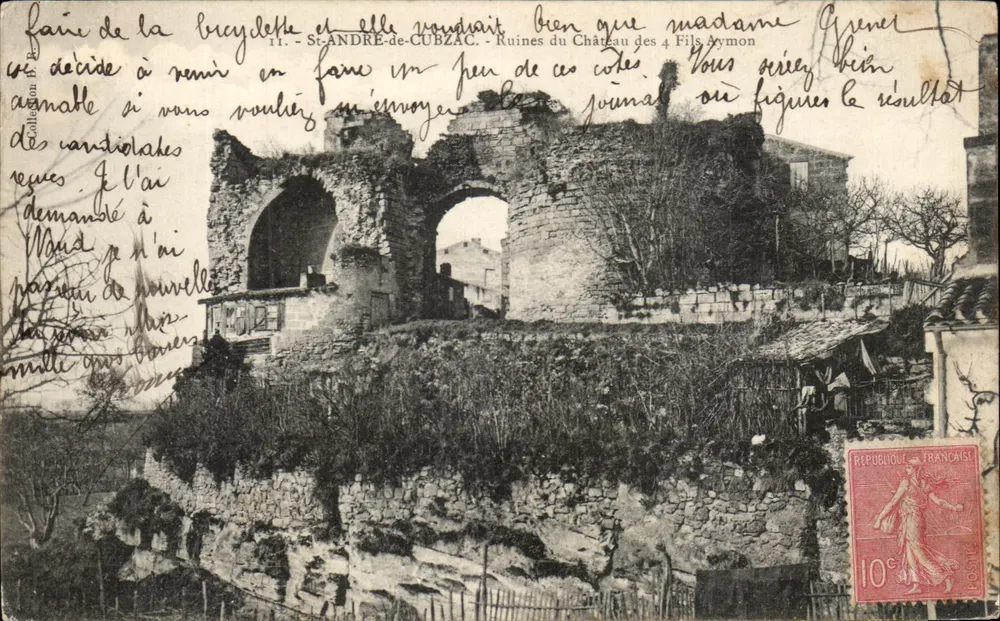 Ruinen des Château des 4 Fils Aymon — St-André-de-Cubzac — Verleger: Collection B. - Vorderseite