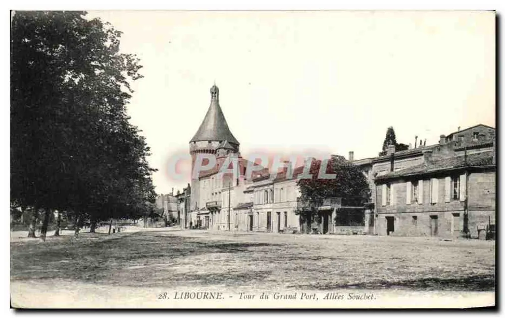 Libourne — Turm des Grand Port, Alleen Souchet — n°28 - Vorderseite