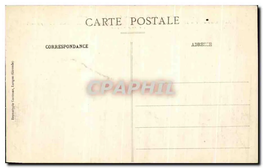 Cadillac-sur-Garonne (Gironde) — Altes Schloss des 16. Jahrhunderts, jetzt Mädchen-Schule zur Erhaltung — Verleger: Brenodtype, Laugon (Gironde), Nr. 2626 - Rückseite