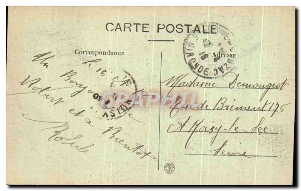 Ruinen des Schlosses der Fils Asymon — Cubzac-les-Ponts — BR-11 - Rückseite