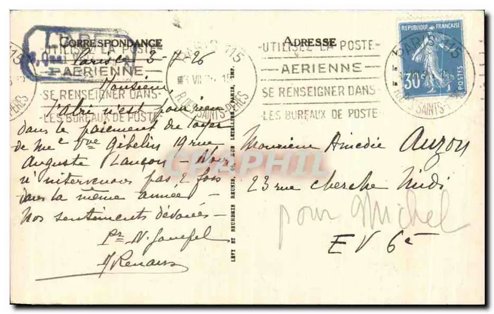 PARIS — Die Statue der Republik, Reliefs von Dalou — MAGASIN - Rückseite