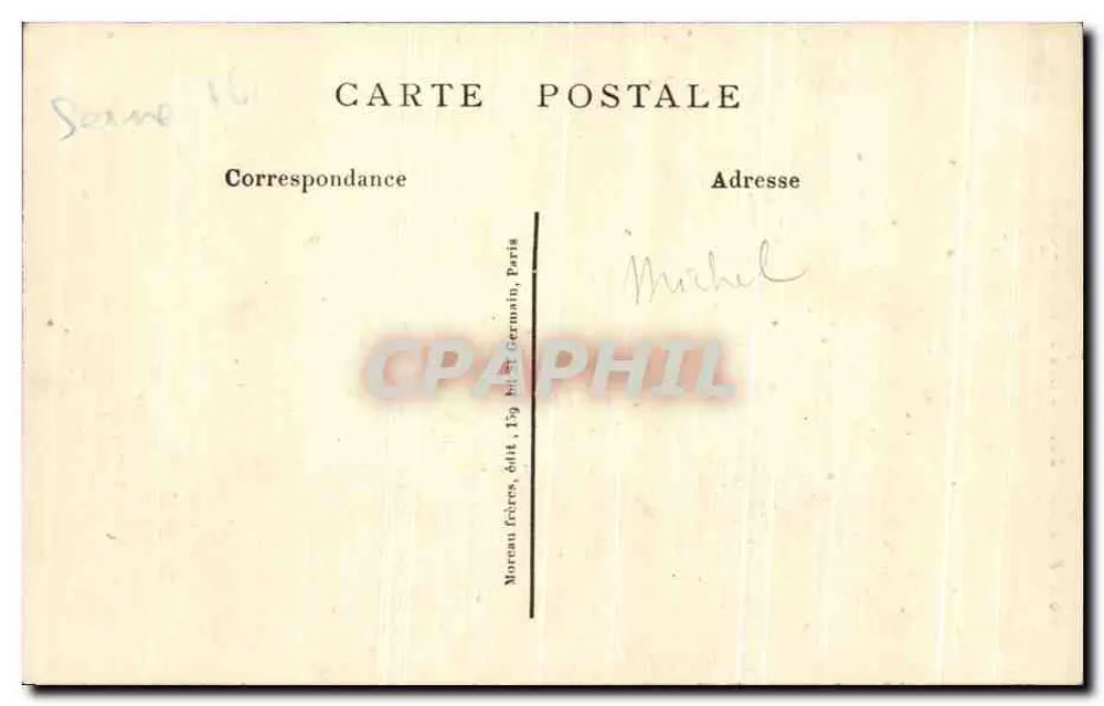 PARIS – Jardin des Plantes – Orang-Utan — Serie 265, Verlag Morveau Frères - Rückseite