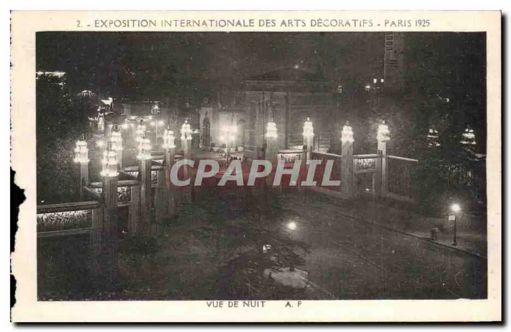 Internationale Ausstellung der dekorativen Künste — Nachtansicht — A. P. — n°2 - Vorderseite