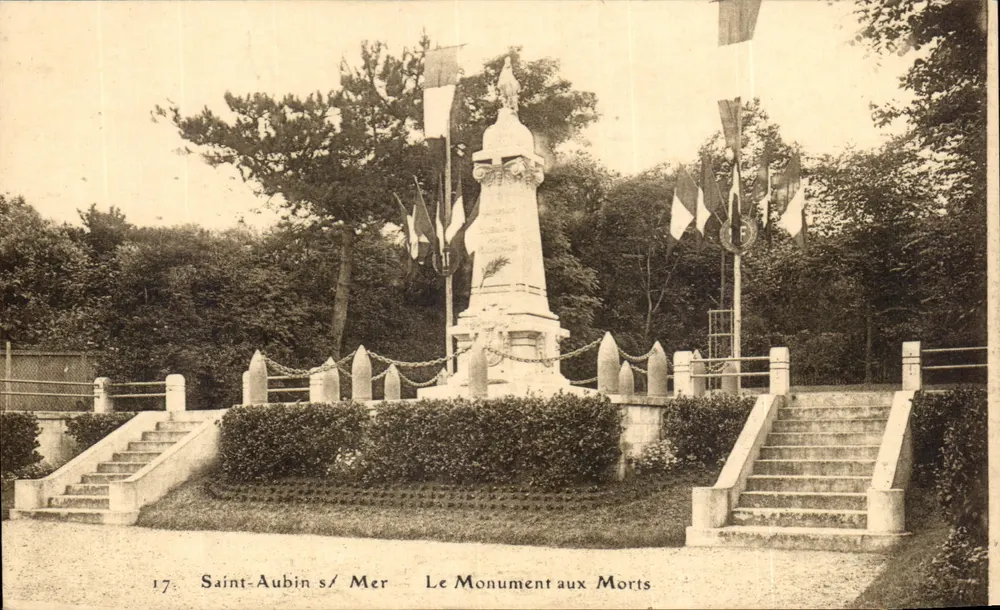 Saint-Aubin-sur-Mer — Der Kriegerdenkmal — Verleger E. Desadix, Nr. 17 - Vorderseite