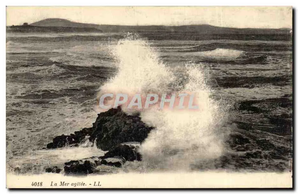 O Mar agitado. - LL — Série 4018, editor LL - Frente