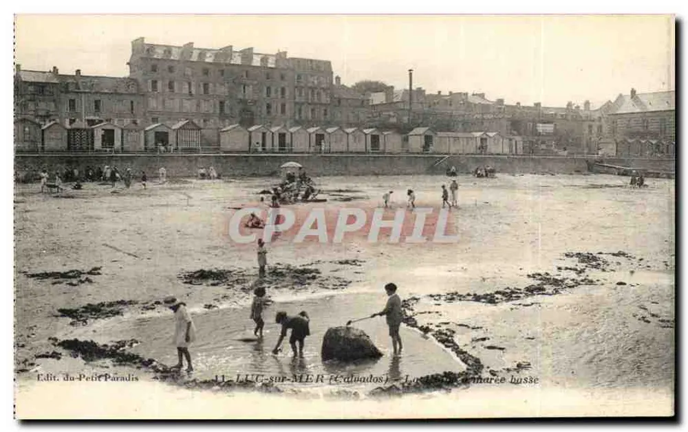 Luc-sur-Mer (Calvados) — A maré baixa — Edit. du Petit Paradis, n°11 - Frente