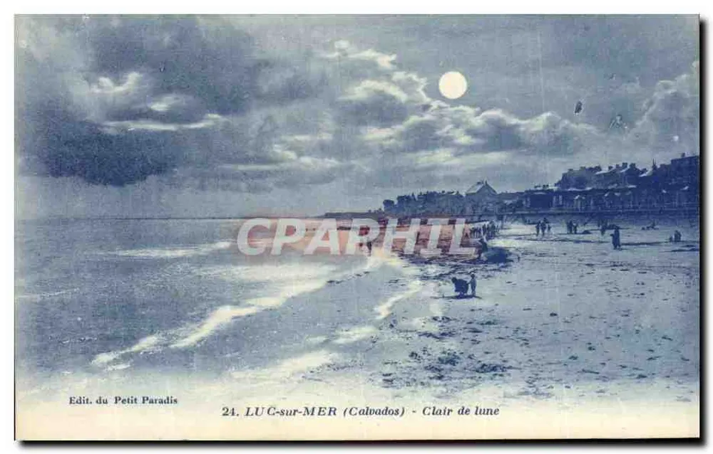 LUC-sur-MER (Calvados) — Luz da lua — Edit. do Petit Paradis n°24 - Frente