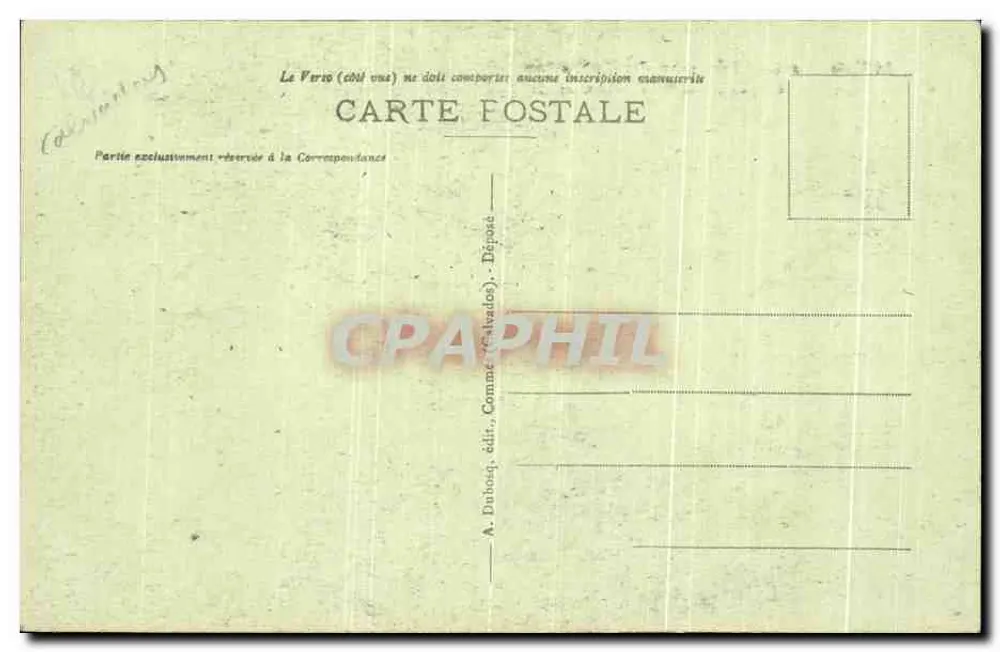 Fontaine-Henry - La Chapelle — Castles of Calvados — A. Dubois, Éditeur - Rückseite