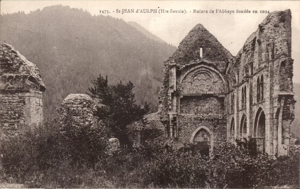Ruinen der Abtei St-Jean d'Aulph (Haute-Savoie) — gegründet im Jahr 1094 — Verlag L. Farrarz, in Annemasse (Haute-Savoie) - Vorderseite