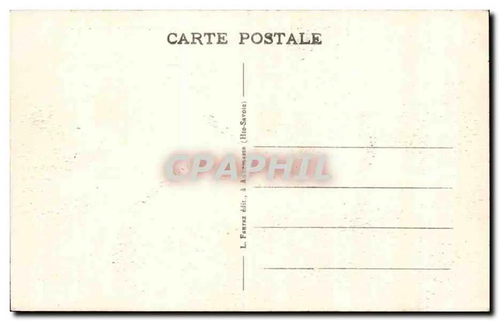 Ruinen der Abtei St-Jean d'Aulph (Haute-Savoie) — gegründet im Jahr 1094 — Verlag L. Farrarz, in Annemasse (Haute-Savoie) - Rückseite
