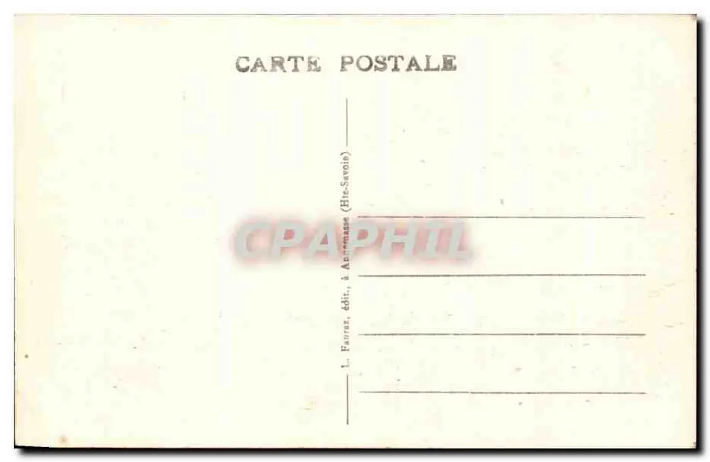 Les Granges - Crêt de Montriond — vista panorámica de las montañas y el pueblo — editor L. Farron, Abret (Haute-Savoie), n.º 846 - Reverso