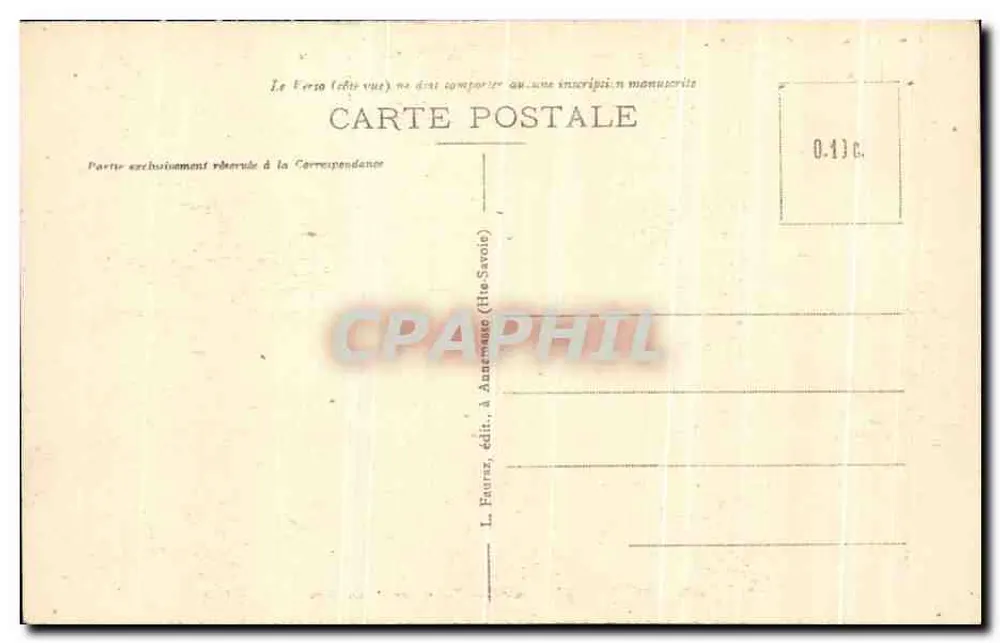 Morzine (Haute-Savoie) — Tal der Schiefer — Verlag L. Fauraz - Rückseite