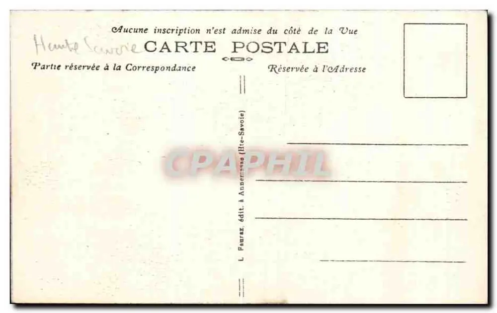 Chamonix-Mont-Blanc — Les Praz — Aiguille Verte 3755m e Aiguille du Dru 4127m — G.R. 564 — L. Fouraz édit. - Verso