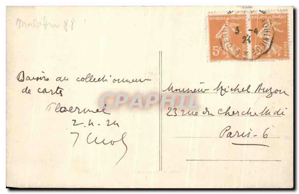 Le Facuet — Les Roches de Barrigan — Vallée de l'Ellé — Sammlung Villand, Quimper - Rückseite