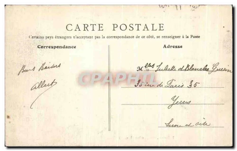 Castelo de Biard La Chapelle — Céré (Indre-et-Loire) — T. Bardou editor, Loches (Indre-et-Loire) - Verso