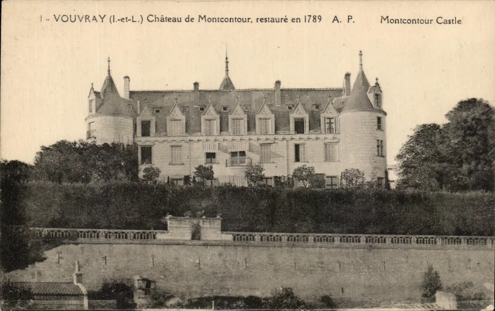 Vouvant (Loire-Atlantique) — Schloss Montcontour, restauriert 1789 — A.P. - Vorderseite