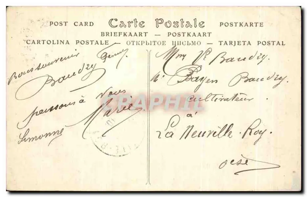 Chédigny (Indre-et-Loire) — Le Breuil : castelo (Sudoeste.) — ND Fot. - Verso
