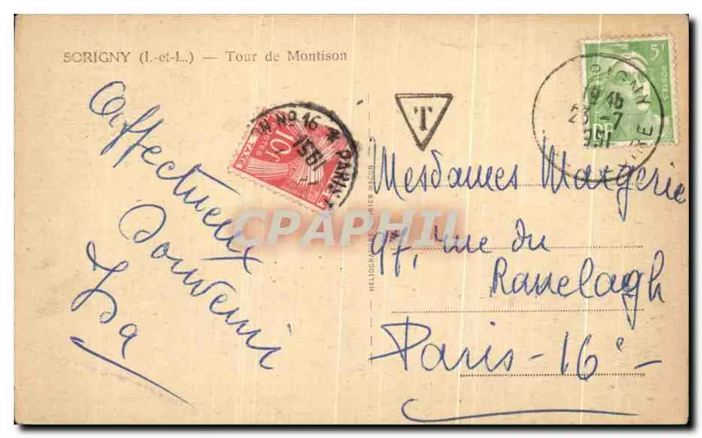 Torre de Montison — Sorigny (I.-et-L.) — Editor C. Imp. (Sorigny) - Verso