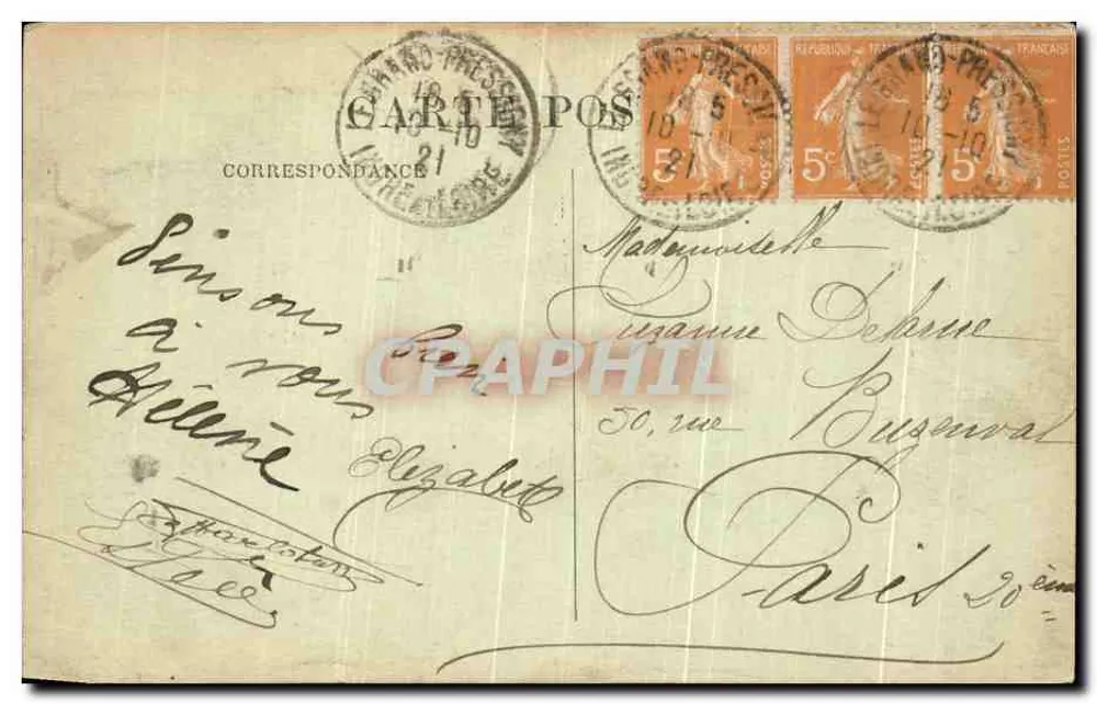 Le Grand Pressigny (Loire-et-Loire) — Algemeen uitzicht op het kasteel van de 16e eeuw — Zuidwestkant — G. Algret, foto. G. Gaullier, uitg. - Achterkant