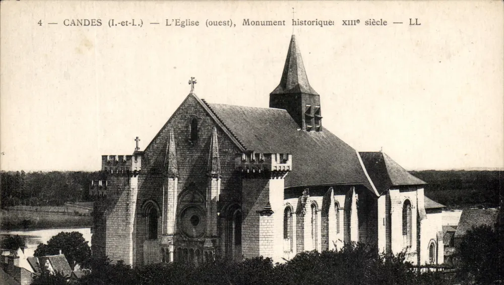 Candés (I.-et-L.) — La Chiesa (ovest), Monumento storico : XIII secolo — LL - Recto