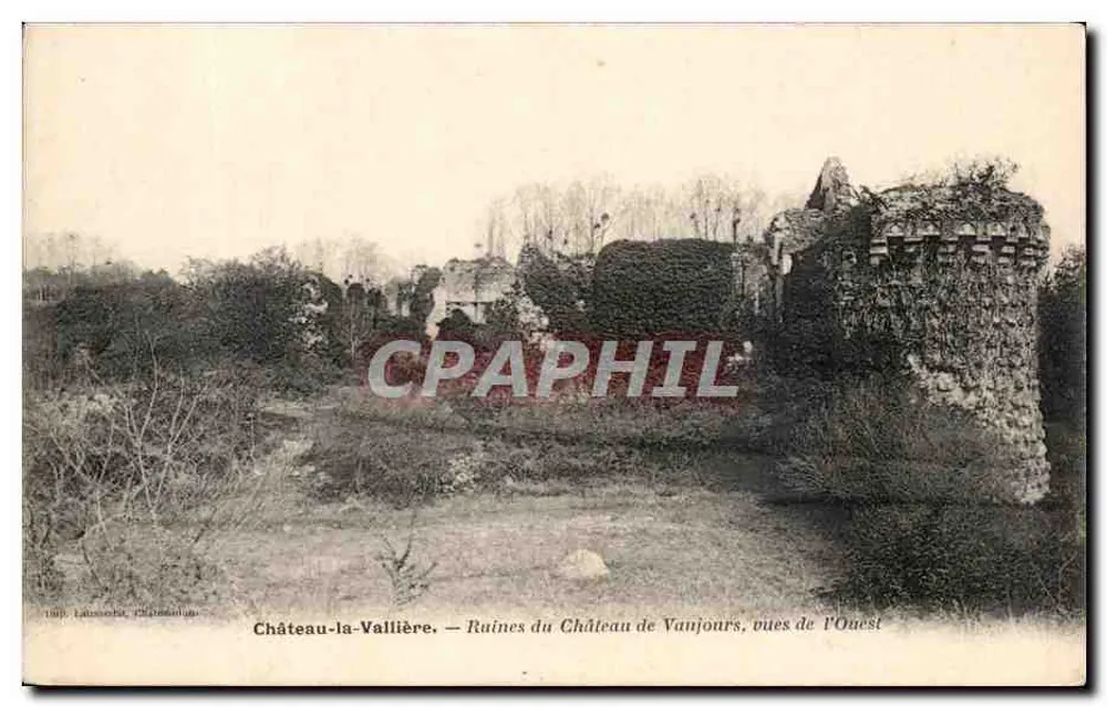 Château-la-Vallière — Ruinen des Schlosses Vanjours, Ansicht von Westen — Lausanne, Schloss - Vorderseite