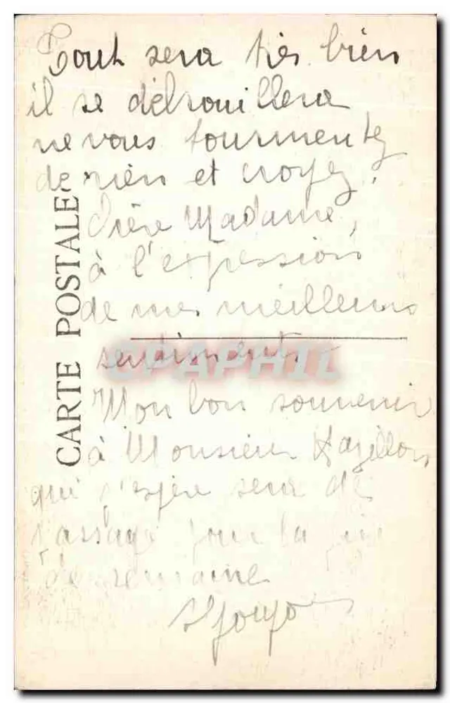 La Caranderie, perto de Pernay (I.-&-L.) — Castelo com escada e jardim — Cliché & Edição Chevriat - Verso