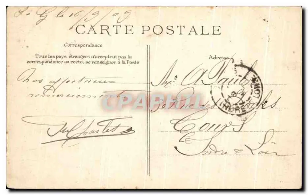 Castelo de La Gaudinière — As Estabulagens — Héliotypie E. Le Puy, Paris - Verso