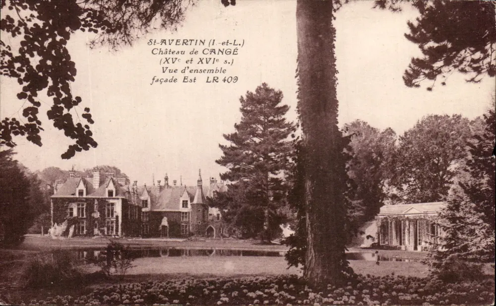 Kasteel van Cangé — Algemene uitzicht voorkant Oost — LR 409 - Voorkant