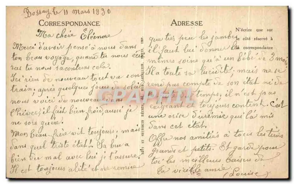 Bossay, por Preuilly-sur-Claise — Castelo de Ris (século XVI) — totalmente restaurado por Dauphin em torno de 1850 — ND - Verso