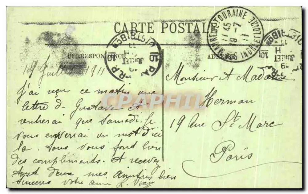 Castelo de Sainte-Marie-de-Lux — editor desconhecido, número de série não visível - Verso