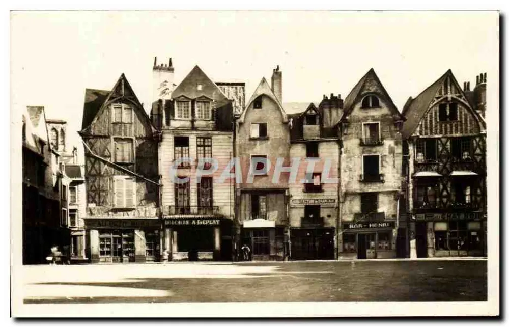 Tours — Place Plumereau — Alte Häuser des 15. Jahrhunderts — Éditions La Coccone - Vorderseite