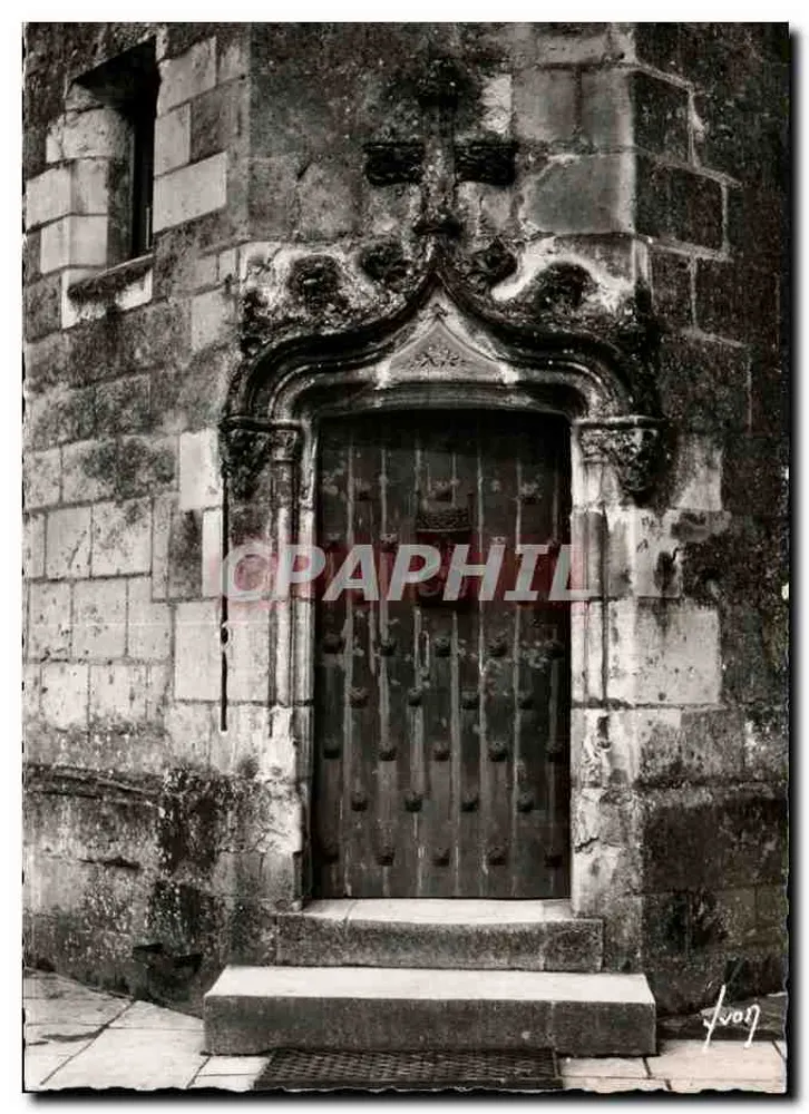 LANCEAIS (Indre-et-Loire) — O Castelo - Interior da Cour, Porta de entrada com fechos (século XV) — Les Éditions d'Art, Paris - Frente
