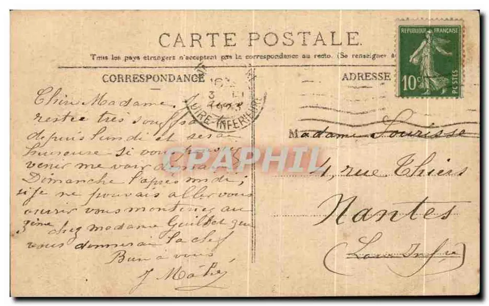 O Creux de l'Enfer — Thiers (P.-de-D.) — Edição Grandella - Paris, n° 260 - Verso