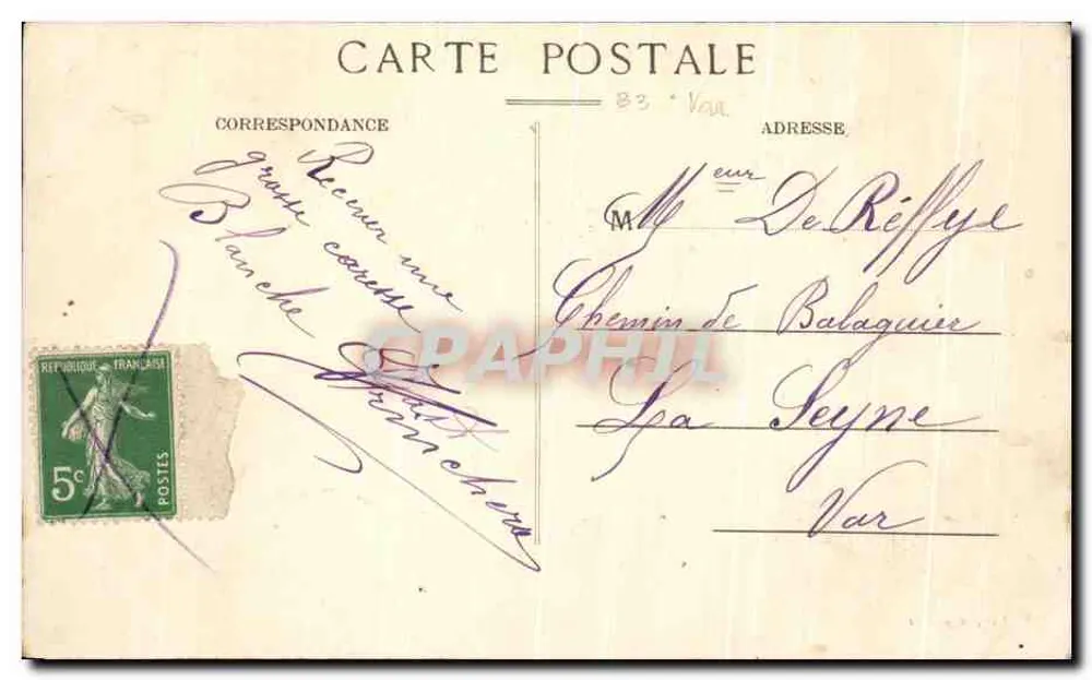 Le CASTELLEI — Vista Geral — Editor L. Lourdes, n° 83 - Verso