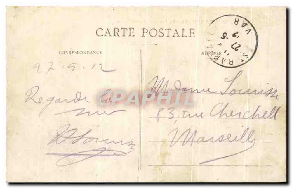 Saint-Raphaël - La Fontaine Félix-Martin — Verlag nicht sichtbar, Seriennummer nicht lesbar - Rückseite