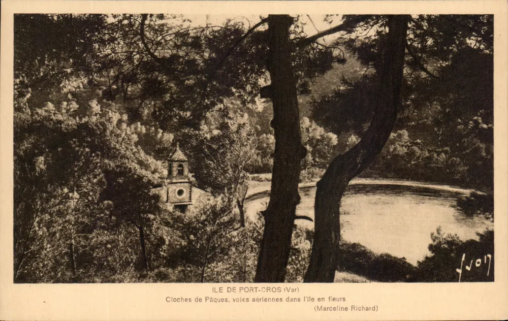Insel Port-Cros (Var) — Ostereierglocken, himmlische Stimmen auf der blühenden Insel — Marceline Richard - Vorderseite
