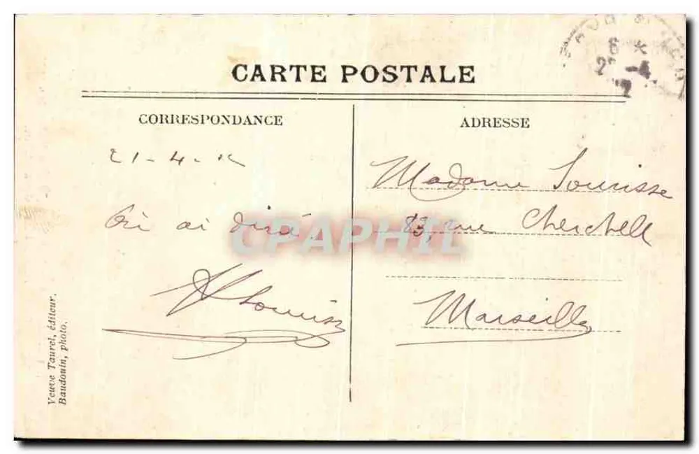 Côte d'Azur — Les Léques-sur-Mer (Var). Das Hotel du Golfe von der Pinède aus gesehen — Verlag Yvonne Tauré, Seriennummer nicht sichtbar - Rückseite