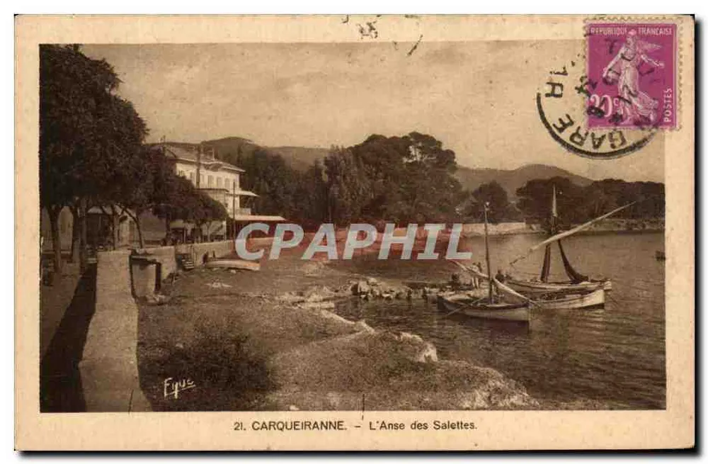 Carqueiranne - A Ense das Salettes — Fyge, n°21 - Frente