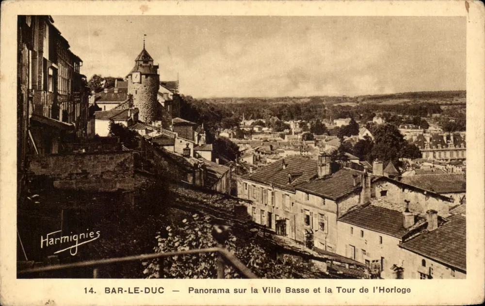 Bar-le-Duc — Panorama der Unterstadt und der Uhrturm — Harmignies, n°14 - Vorderseite