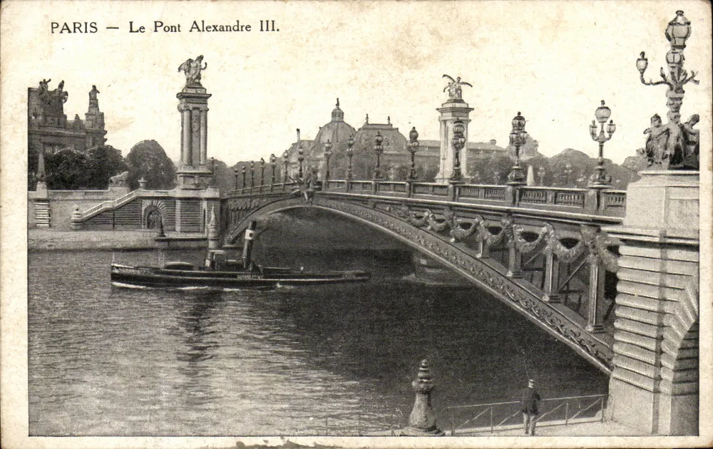 PARIS — O Ponte Alexandre III. — Editora não identificável, número de série não visível - Frente