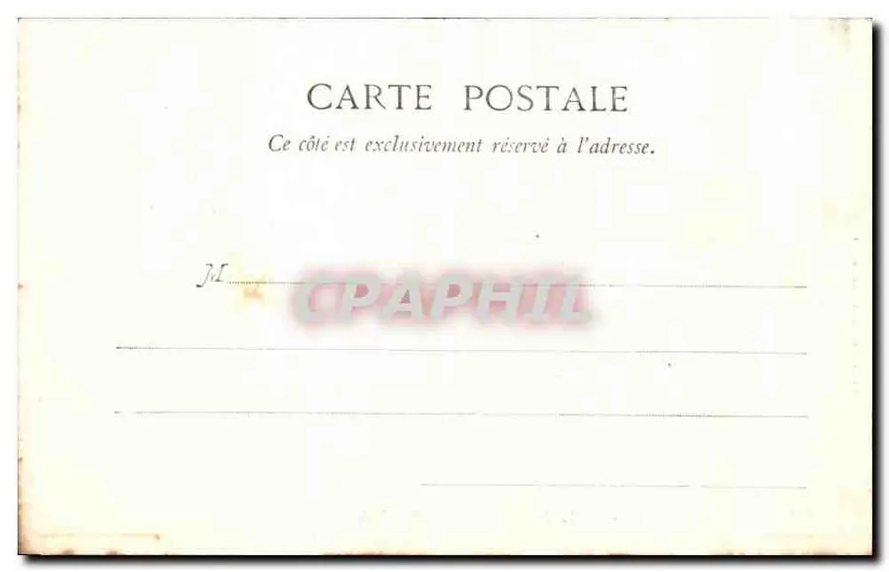 PLOUMANACH - Roche branlante — editor B. Pampol, dûl, Château 1907 — n° 25 - Verso