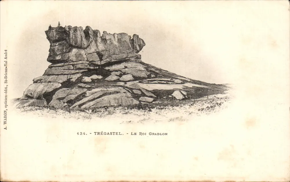 Trégastel - A Rocha do Roi Gradlon — A. Waron, óptico-editor. St-Brieuc - Frente